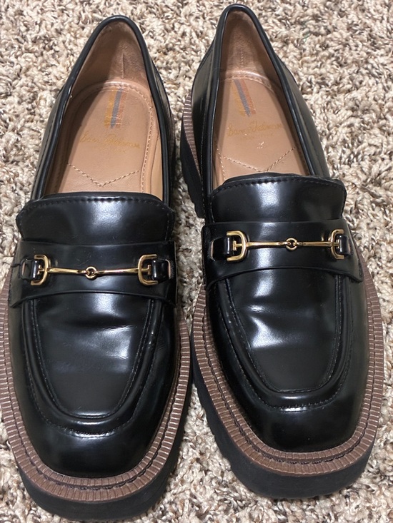 Sam Edelman Shoes - Sam Edelman Black Leather Loafers with Gold Bit